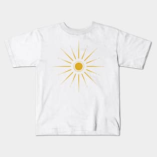 Golden Sun Burst Kids T-Shirt